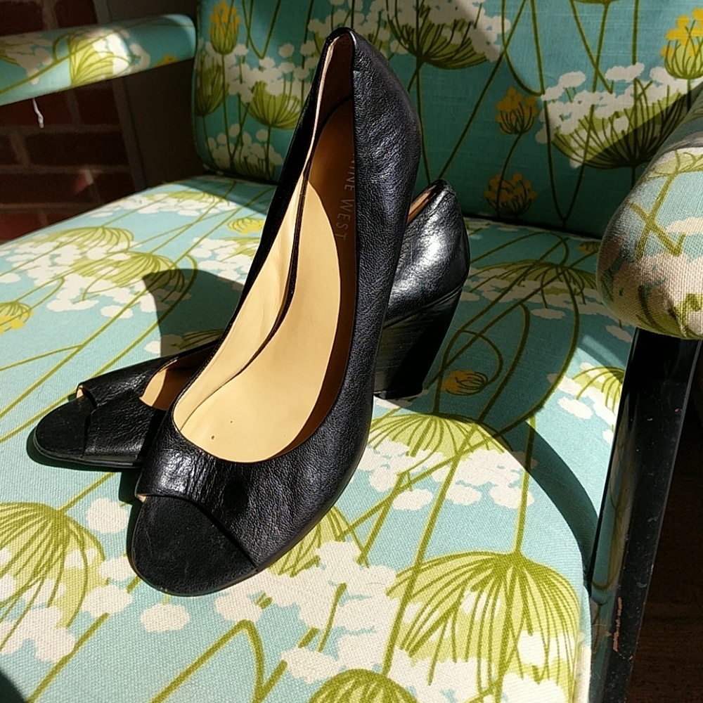 Nine west open toe wedges